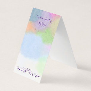 Custom Watercolor Self-Stand Earring Display Cards