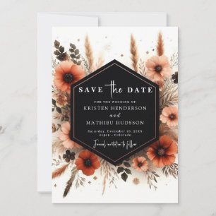 Custom Watercolor Terracotta Wedding Save The Date