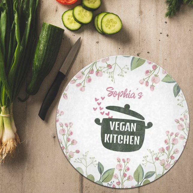 Custom Watercolor Vegan  Cutting Board (Creator Uploaded)