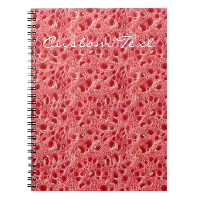 Custom Watermelon Flesh Texture Pattern Notebook (Front)