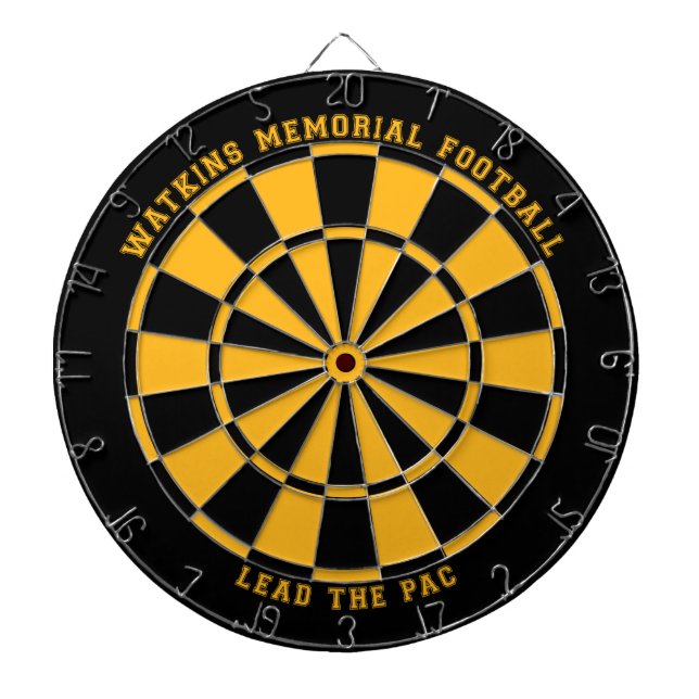Custom Watkins Memorial Dartboard 123c / Black (Front)