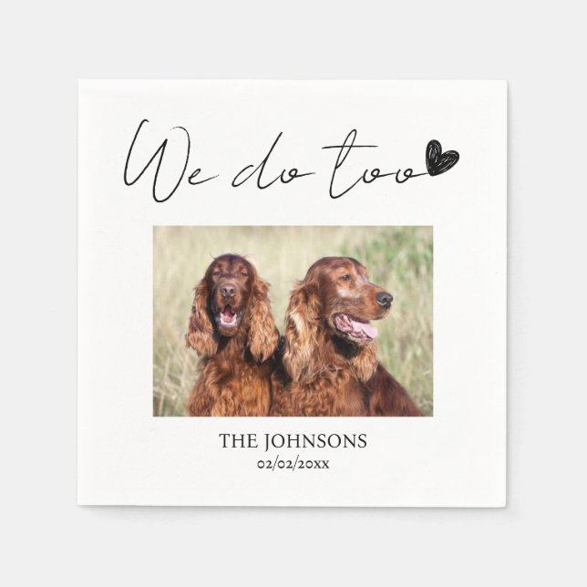 Custom we do too pet napkins for wedding (Front)