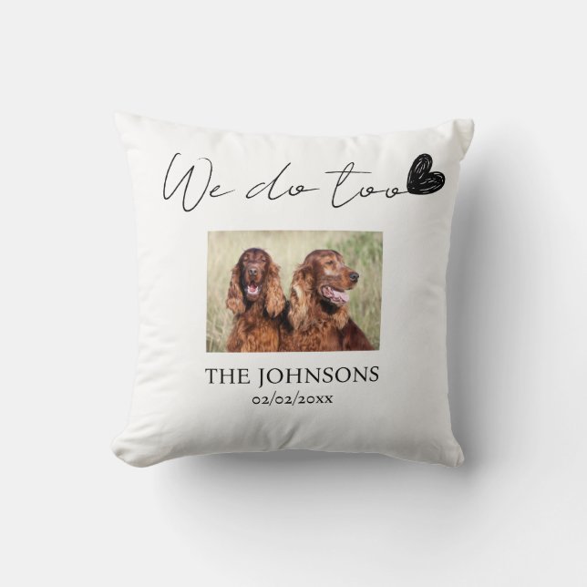 Custom we do too pet wedding cushion (Front)