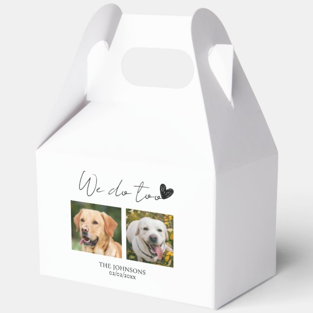 Custom we do too pet wedding favour box (Front)