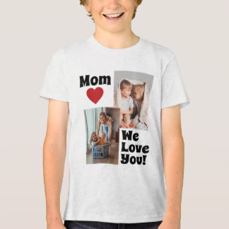 Custom We Love You Mum Photo - Personalise With Ph Tri-Blend Shirt