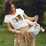 Custom We Love You Mummy Photo T-Shirt<br><div class="desc">Personalised mum t-shirt featuring a precious family photo of the children,  a cute heart overlay,  the saying "we love you mummy",  and the kids names.</div>