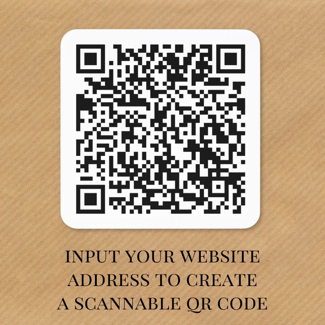 Custom Website QR Code Square Sticker (Custom Website QR Code Square Sticker)