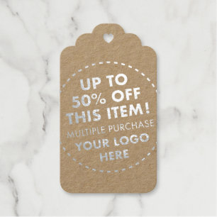 Custom Wedding 50% OFF Bulk Buy Discount Silver Gift Tags