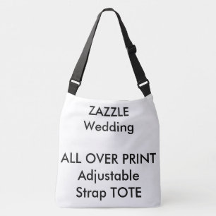 Custom Wedding ALL OVER PRINT Tote w/ Strap LARGE