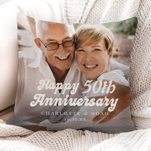 Custom Wedding Anniversary Photo Cushion