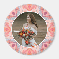 Custom Wedding Anniversary Pink Peach Star Photo