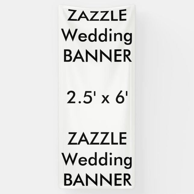 Custom Wedding Banner 2.5' x 6' (Vertical)