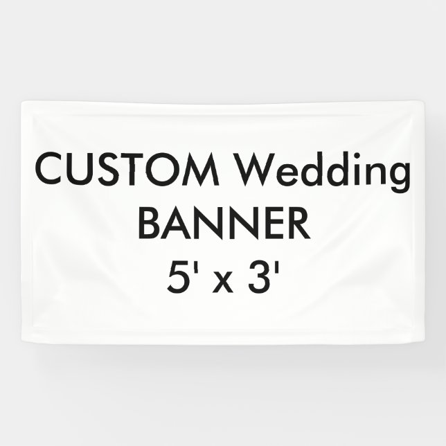Custom Wedding Banner 5' x 3' (Horizontal)
