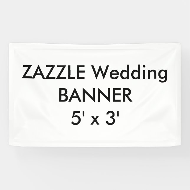 Custom Wedding Banner 5' x 3' (Horizontal)