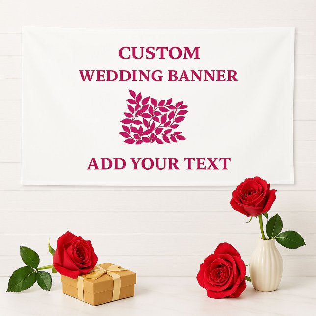 Custom Wedding Banner | Elegant Event Backdrop (Fast, affordable vinyl banners by zazzlemade! #zazzlemade #cheapvinylbanners

)