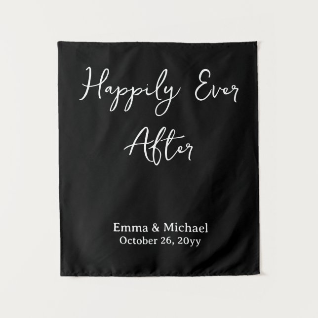 Custom Wedding Banner Personalised Ceremony Sign Tapestry (Front)