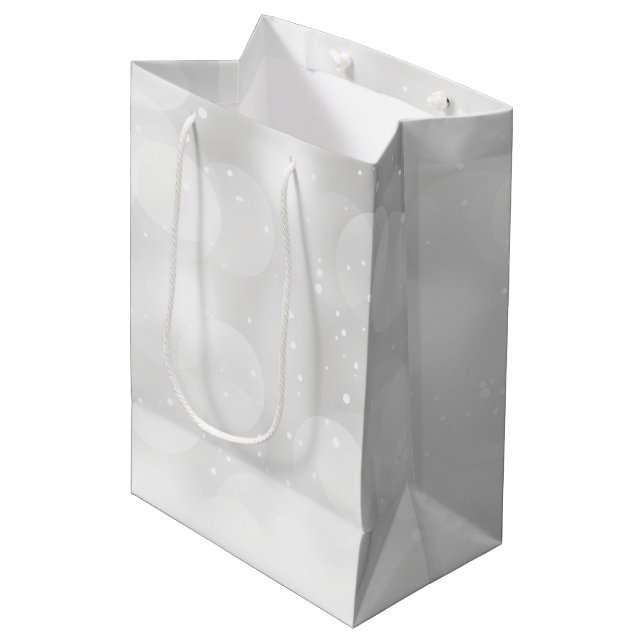 Custom Wedding Bokeh Medium Gift Bag (Front Angled)