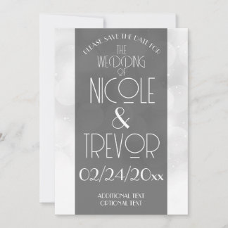 Custom Wedding Bokeh Save the Date