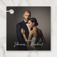 Custom Wedding Bride and Groom Photo Thank You