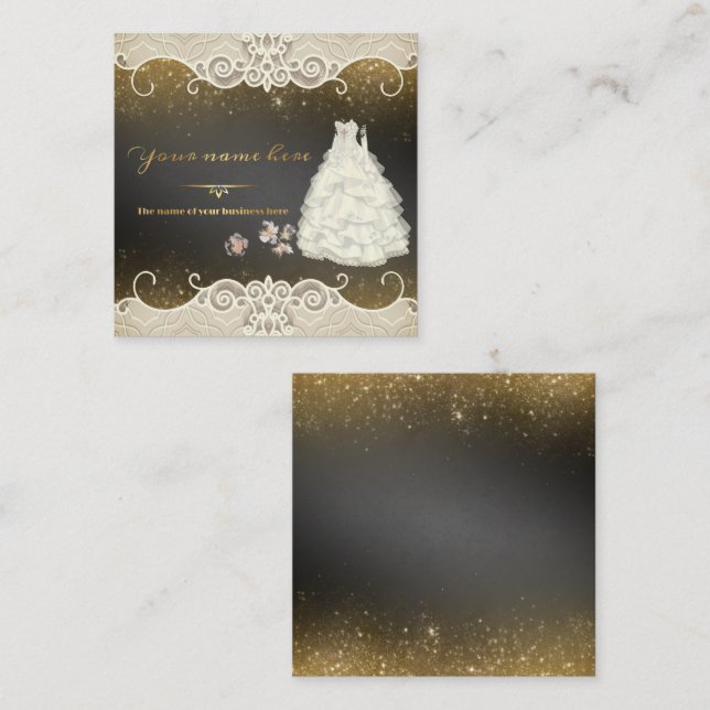 custom wedding business card (Front/Back)