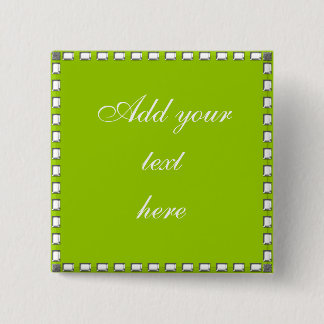 Custom Wedding Button Pin Crystal Stone Green