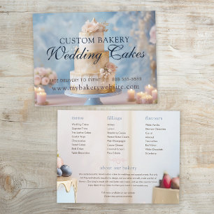 Custom Wedding Cakes   Bakery Flat Card