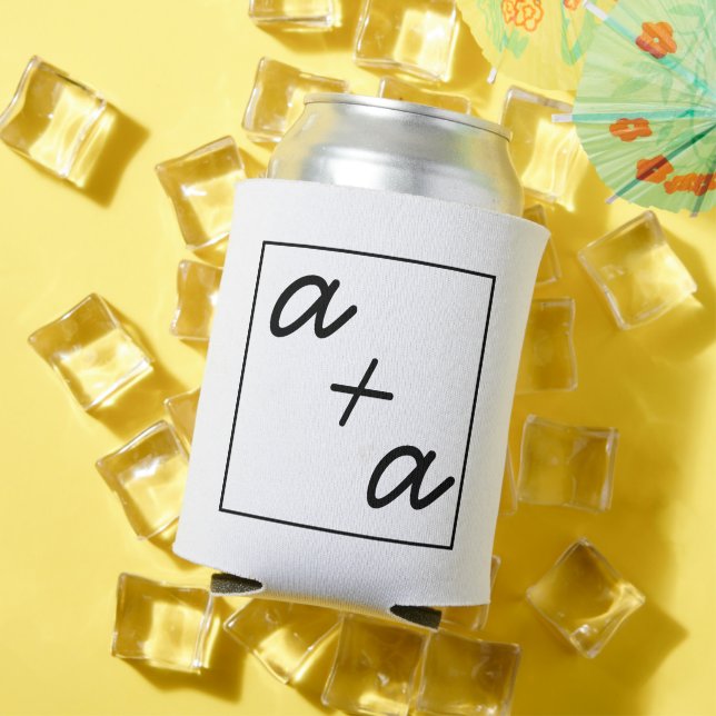 Custom Wedding Can Coolers, Personalised Monogramm Cooler (In Situ Summer)