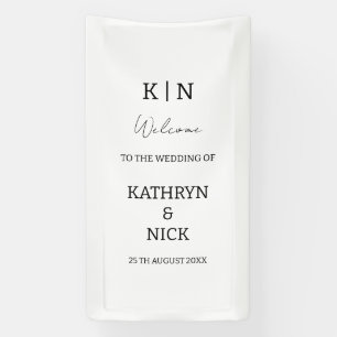 Custom Wedding Ceremony Welcome to Our Wedding Banner