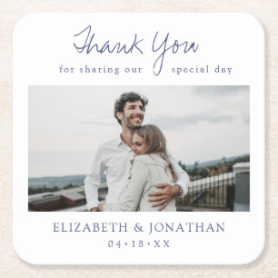 Custom Wedding Coaster Favor with Photo