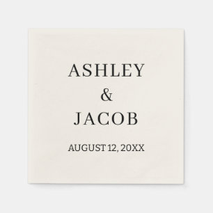 Custom Wedding Cocktail Napkins for Engagement,