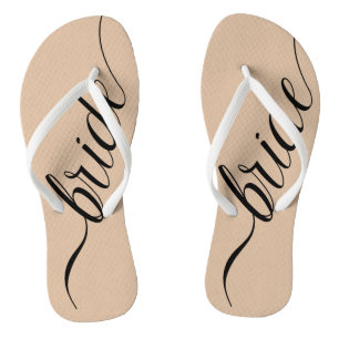 Custom Wedding Colours Bride Flip Flops