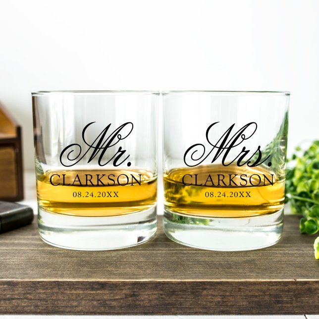 Custom Wedding Couple Whiskey Glass (Creator Uploaded)