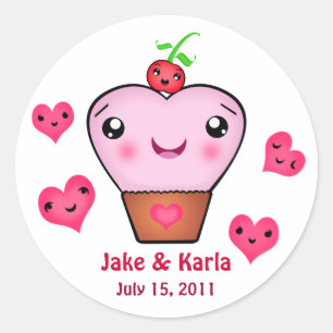 Custom Wedding / Couples Kawaii  Sticker