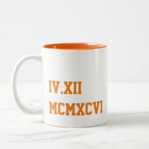 Custom Wedding Date Art Two-Tone Coffee Mug