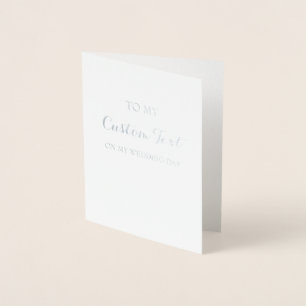 Custom Wedding Day Card