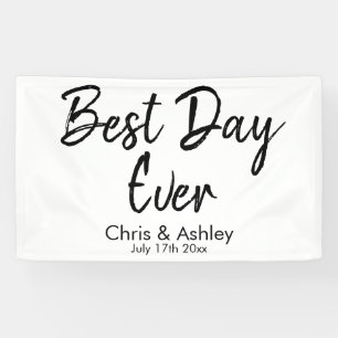 Custom Wedding Decor for Reception Best Day Ever Banner