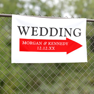 Custom Wedding Direction Banner