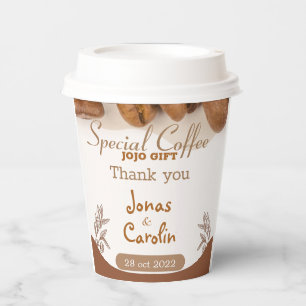 Custom wedding Elegant professional design coffee  Paper Cups