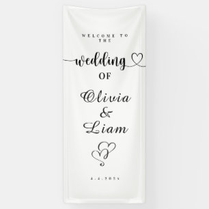 Custom Wedding Fabric Sign, Linen Wedding Welcome Banner