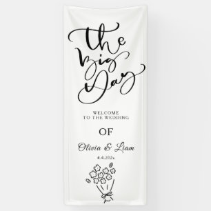 Custom Wedding Fabric Sign, Linen Wedding Welcome Banner