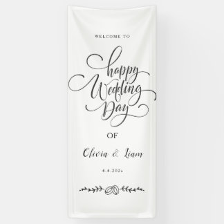 Custom Wedding Fabric Sign, Linen Wedding Welcome Banner