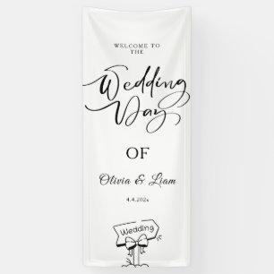 Custom Wedding Fabric Sign, Linen Wedding Welcome Banner