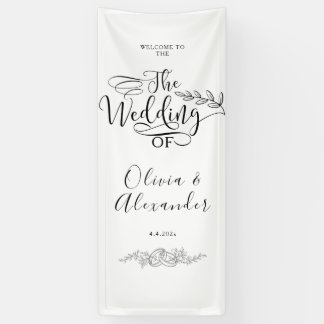 Custom Wedding Fabric Sign, Linen Wedding Welcome Banner