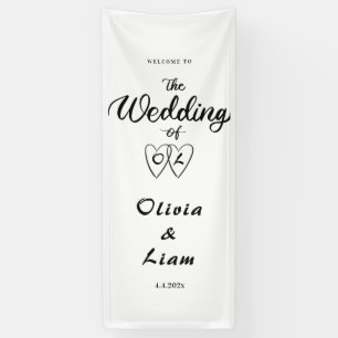 Custom Wedding Fabric Sign, Linen Wedding Welcome Banner