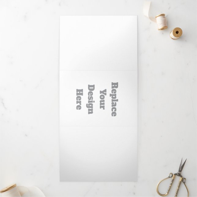  Custom Wedding Gift – Create Your Own Personalize Tri-Fold Invitation (Outside)