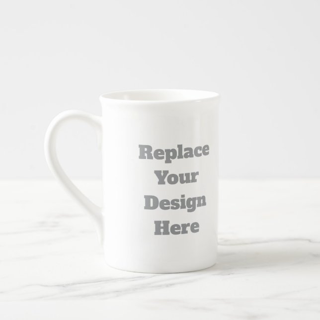 Custom Wedding Gift – Create Your Own Personalized Bone China Mug (Left)