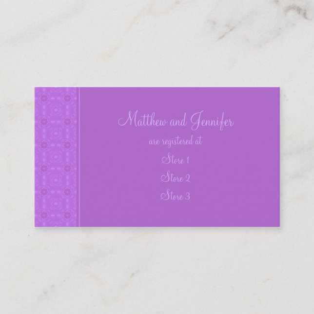 Custom Wedding Gift Registry Cards (Front)