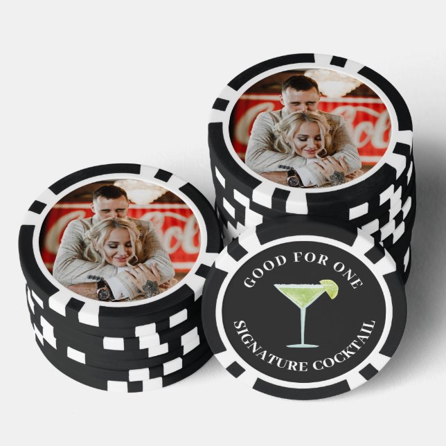 Custom Wedding Good For One Signature Cocktail Poker Chips (Stack)