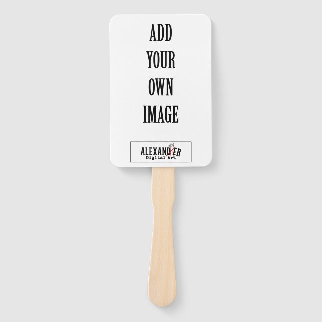 Custom Wedding, Graduation, Funeral or Promotional Hand Fan (Front)
