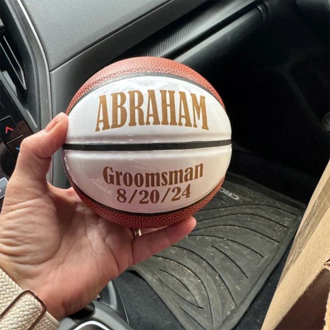Custom Wedding Groomsman Keepsake Basketball (Creator Uploaded)